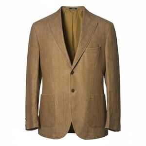SOGO Men's 40S US 52EU 100% Linen Summer Jacket Blazer Made in Greece